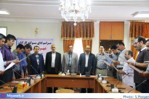 مراسم ادای سوگند کارکنان شهرداری میانه در روز شهرداری ها