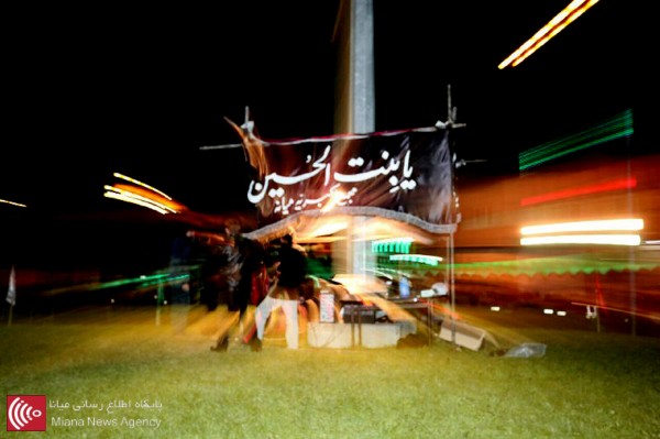 مراسم عزاداری حسینی در خیابان های شهر میانه+تصاویر