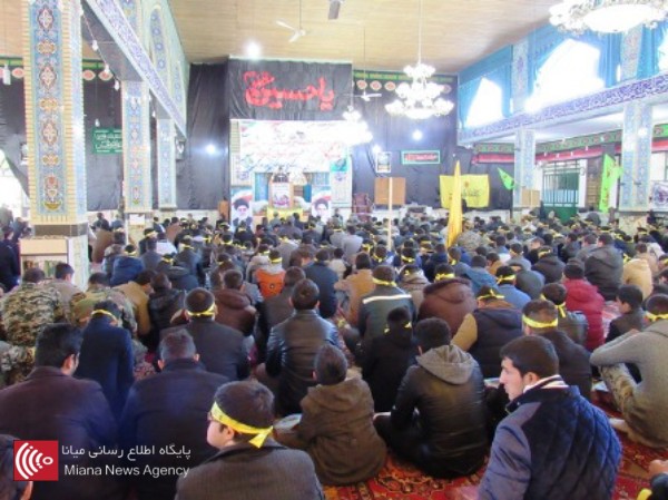اجتماع بزرگ بسیجیان در مسجد جامع شهرستان میانه برگزار شد+تصاویر