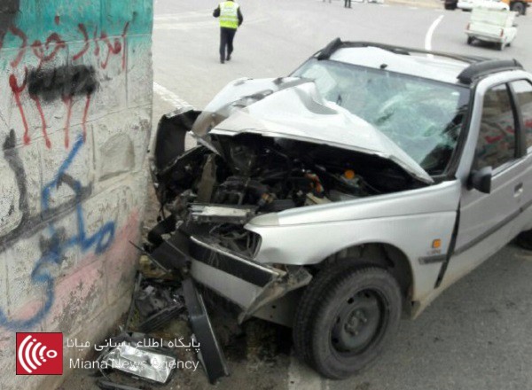 یک کشته و دو مصدوم بر اثر دو حادثه رانندگی در شهرستان میانه+تصاویر