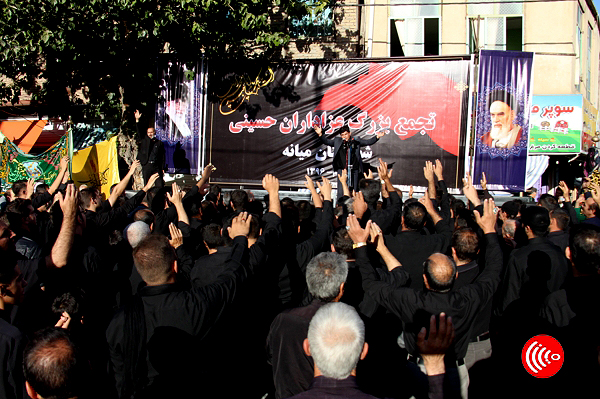 اجتماع بزرگ عزاداران حسینی در شهر میانه برگزار شد+گزارش تصویری